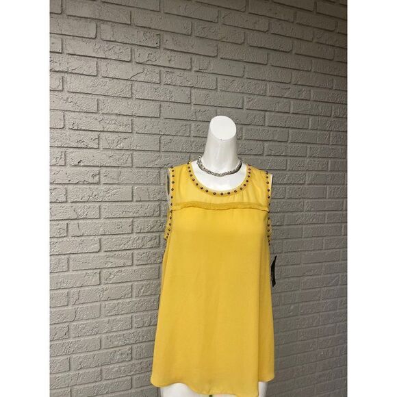 A.N.A. Sheer Studded Sleeveless Swing Tank Top Size M NWT - Picture 1 of 8